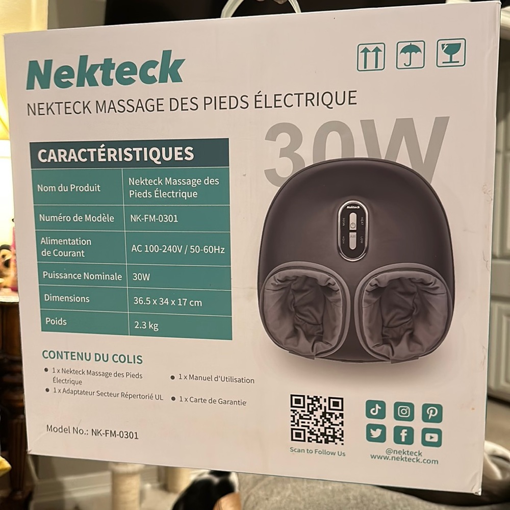 Nekteck foot massager machine. Brand new!!